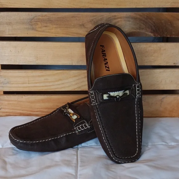 Faranzi | Shoes | Faranzi Mens Slip On Driving Shoes Brown  display picture 1